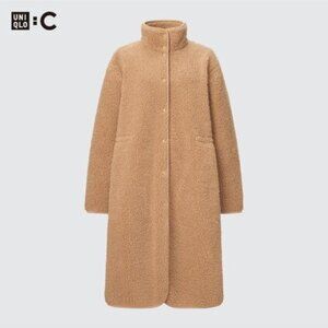Uniqlo Pile Lined Fleece Stand Collar Coat